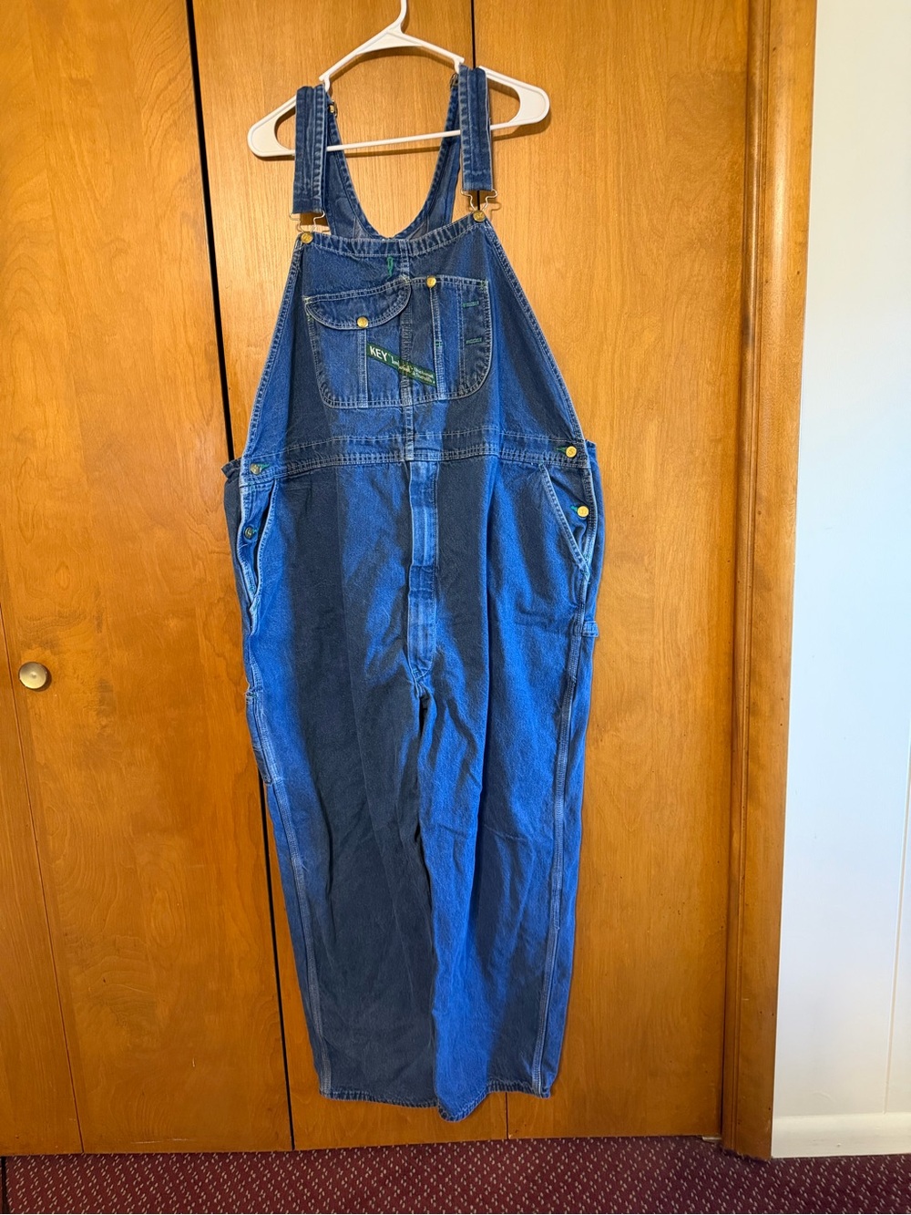Key brand bib overalls.